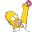 Homer Simpson 02 Donut Icon 32x32 png